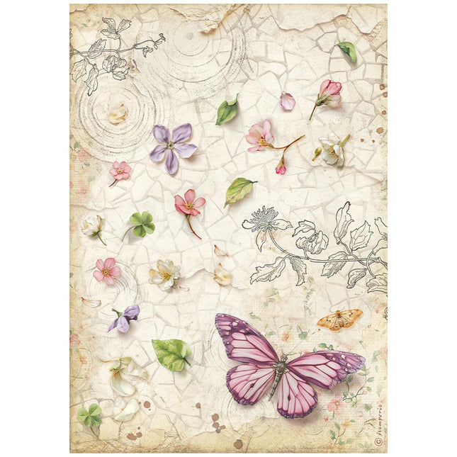 Printed A4 Rice paper for Art and Craft - All Around butterfly