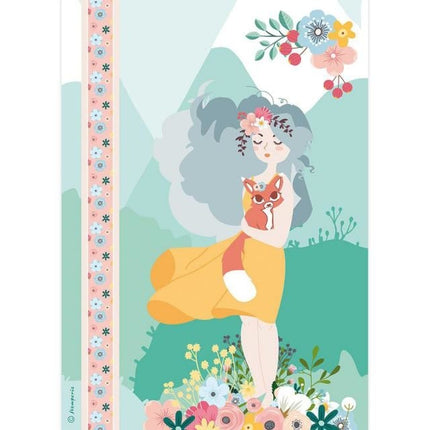 A4 Rice paper packed Girl with fox