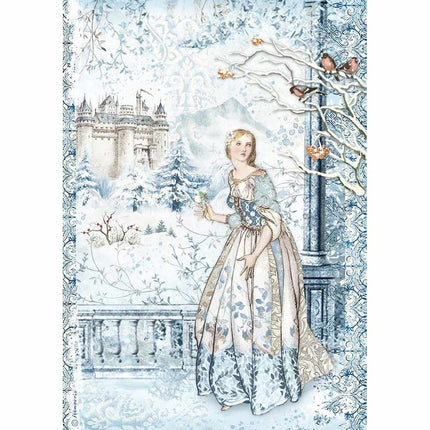A4 Rice paper packed Fairy in the snow