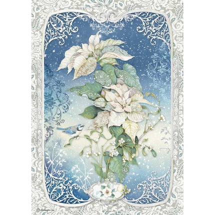 A4 Rice paper packed Poinsettia