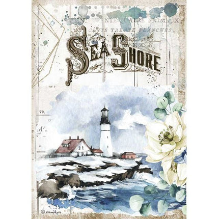 A4 Rice paper packed - Romantic Sea Dream Sea Shore