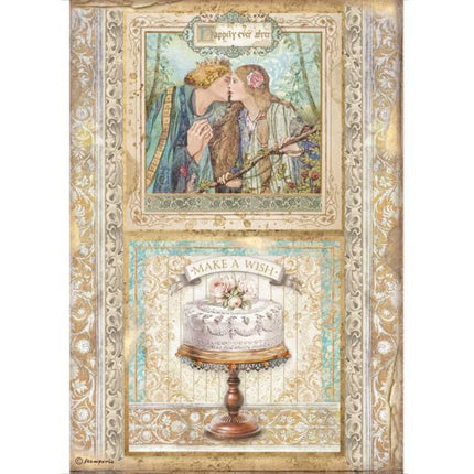 A4 Rice paper packed - Sleeping Beauty cake frame