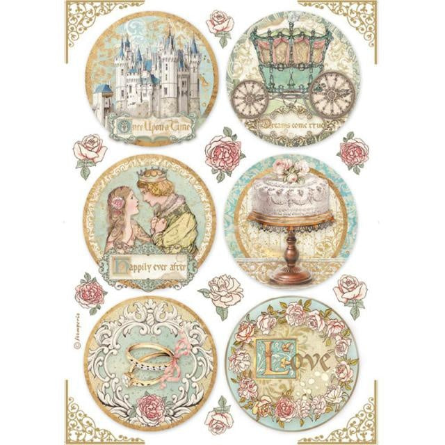 A4 Rice paper packed - Sleeping Beauty rounds