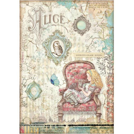 A4 Rice paper packed - Alice looking-glass house