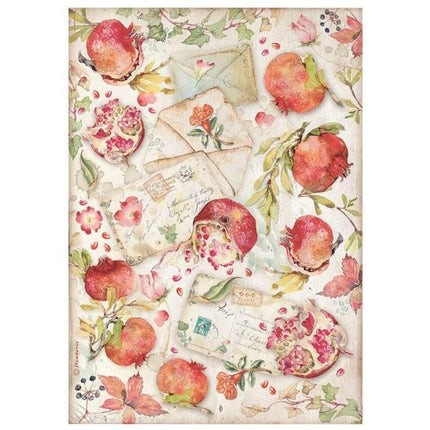 A4 Rice paper packed - Casa Granada pomegranades and letters