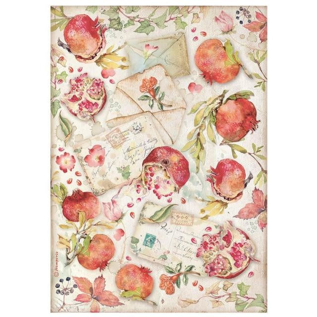 A4 Rice paper packed - Casa Granada pomegranades and letters