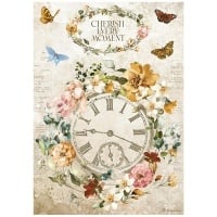 A4 Rice paper packed - Garden of Promises cherish every moment clock