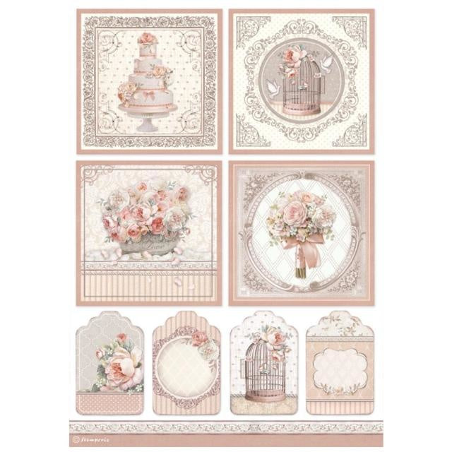 A4 Rice paper packed - You and me cards