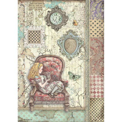 A4 Rice paper packed - Alice on the chair