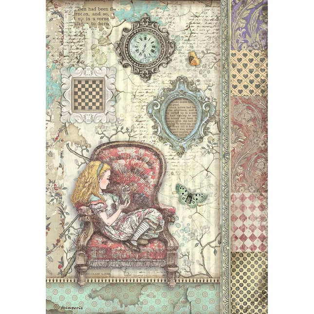 A4 Rice paper packed - Alice on the chair