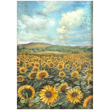 A4 Rice paper packed - Sunflower Art landscape