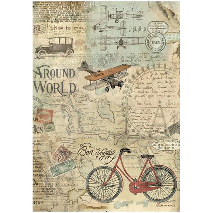 A4 Rice paper packed - Around the world bicycle