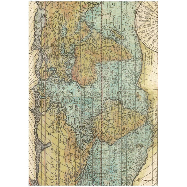 A4 Rice paper packed - Around the world map
