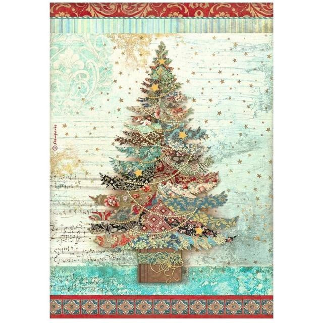 A4 Rice paper packed - Christmas Greetings tree