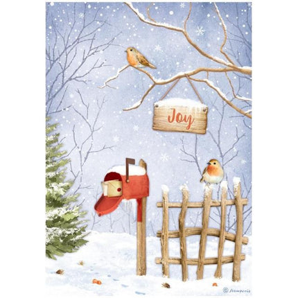 A4 Rice paper packed - Winter Valley joy birds