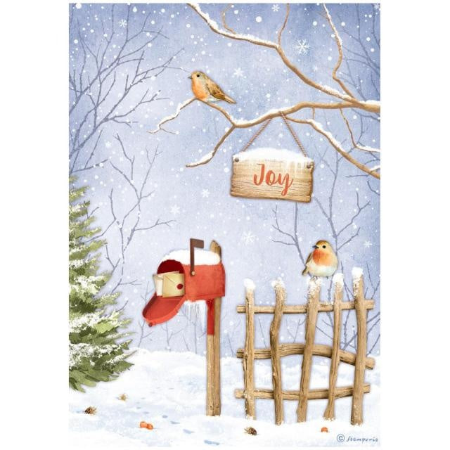 A4 Rice paper packed - Winter Valley joy birds