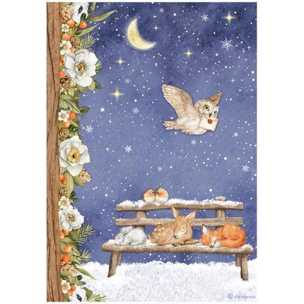 A4 Rice paper packed - Winter Valley sweet night
