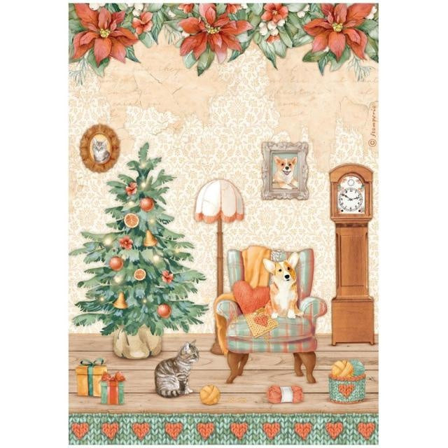 A4 Rice paper packed - All Around Christmas sweet room