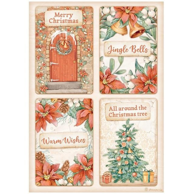 A4 Rice paper packed - All Around Christmas 4 cards