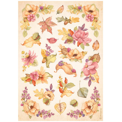 A4 Rice paper packed - Woodland flowers