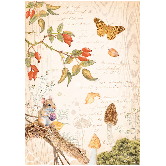 A4 Rice paper packed - Woodland butterfly