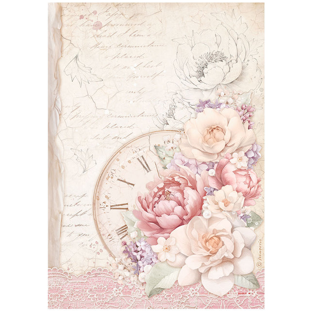 A4 Rice paper packed - Romance Forever clock