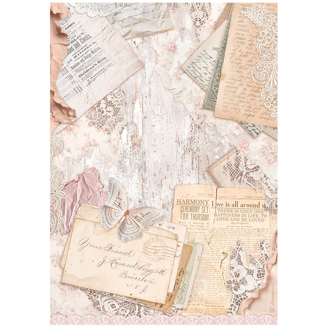 A4 Rice paper packed - Romance Forever letters