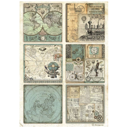 A4 Rice paper packed - Voyages Fantastiques 6 cards