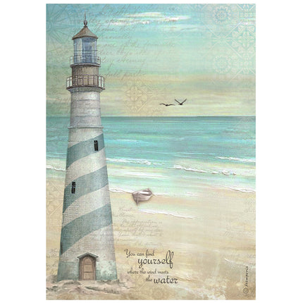 A4 Rice paper packed - Sea Land lighthouse