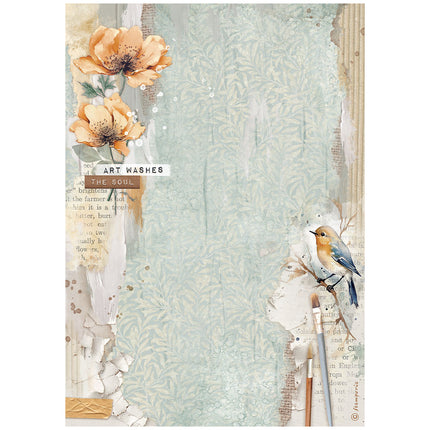 A4 Rice paper packed - Create Happiness Secret Diary bird