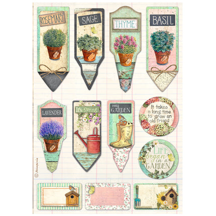 A4 Rice paper packed - Garden tags and labels