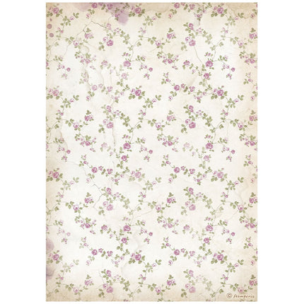 A4 Rice paper packed - Lavender little flowers background