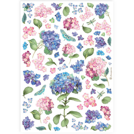 A4 Rice paper packed - Hortensia
