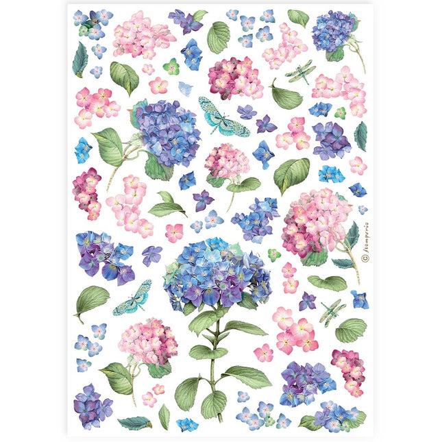 A4 Rice paper packed - Hortensia