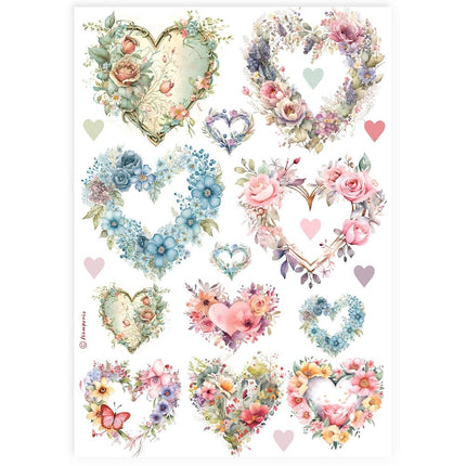 A4 Rice paper packed - hearts