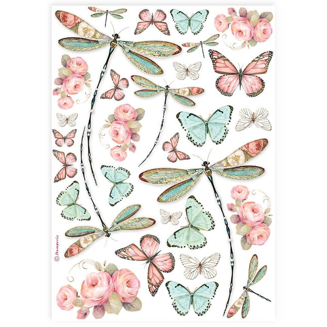 A4 Rice paper packed - dragonfly