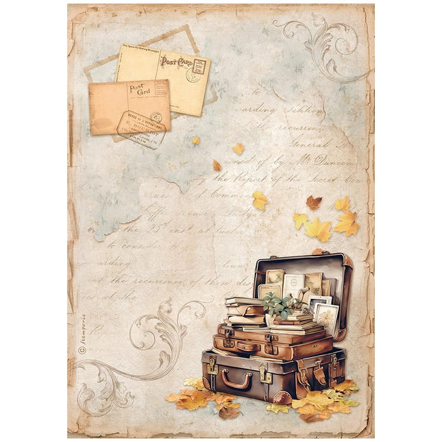 A4 Rice paper packed - Golden Harmony suitcase