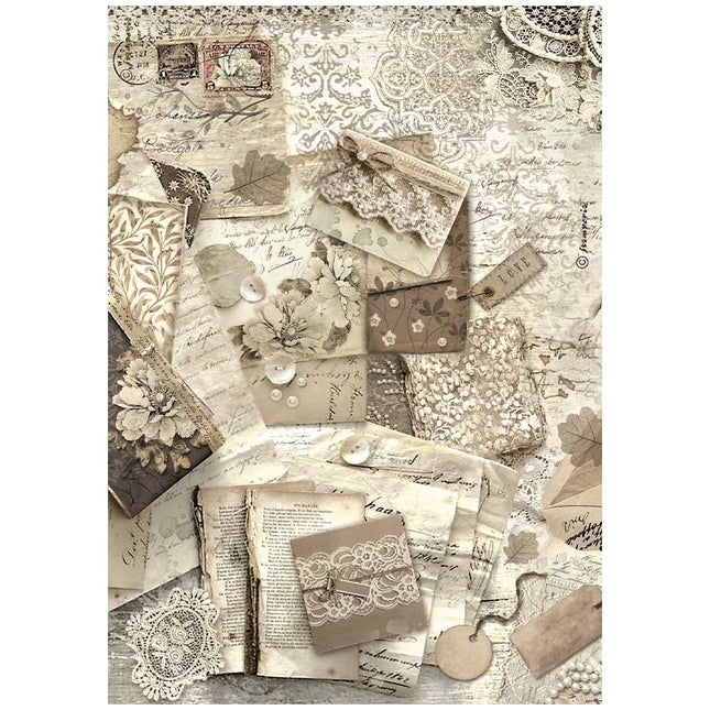 A4 Rice paper packed - Old Lace letters
