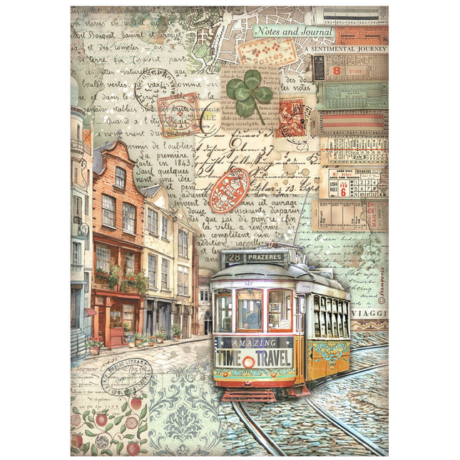 A4 Rice paper packed - Art of Travelling tram