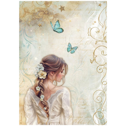 A4 Rice paper packed - Masquerade lady butterfly