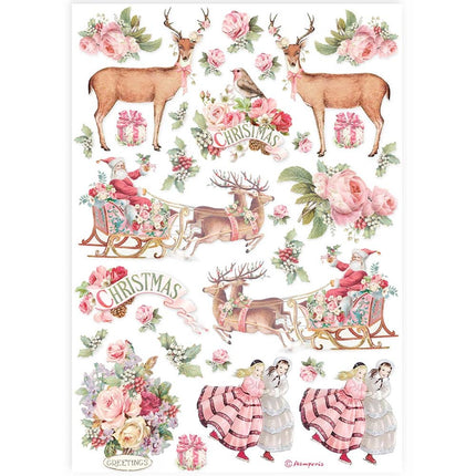 Selection 6 Rice paper A4 - Classic Christmas