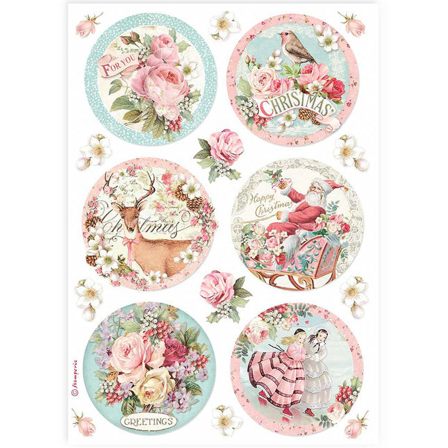 Selection 6 Rice paper A4 - Classic Christmas