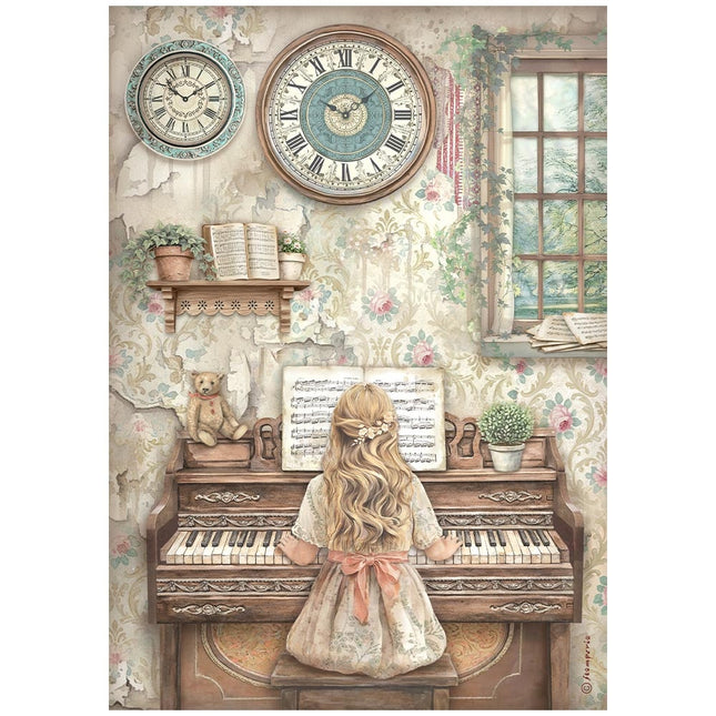 Printed 6 Rice paper A4 selection for Art and Craft - Symphony