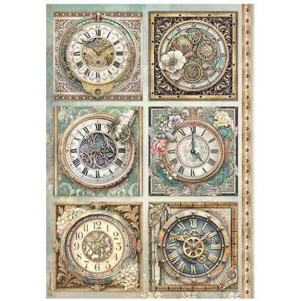 Printed 6 Rice paper A4 selection for Art and Craft - Gardens of Time