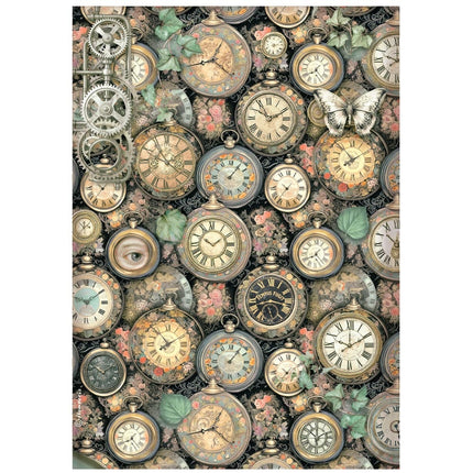 Printed 6 Rice paper A4 selection for Art and Craft - Gardens of Time