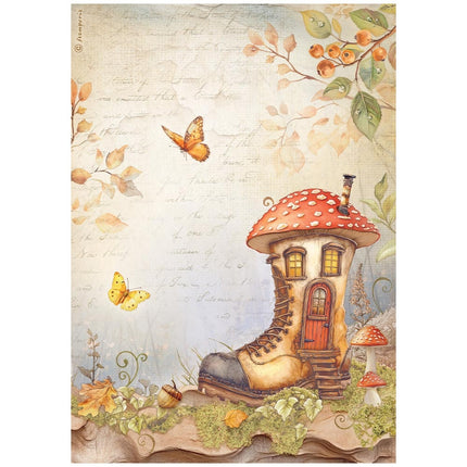Selection 6 Rice paper A4 - Whispering woods