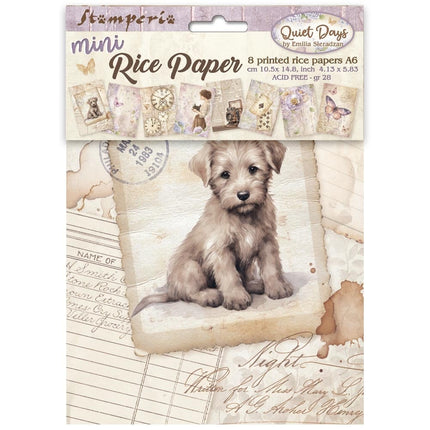 Mini Rice paper A6 8 sheets  Quiet Days