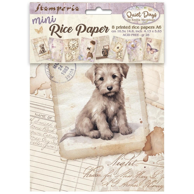 Mini Rice paper A6 8 sheets  Quiet Days