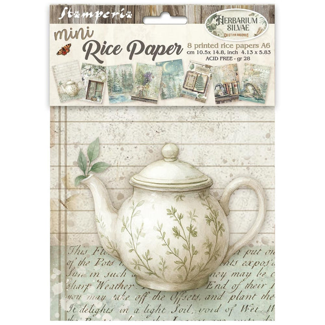 Mini Rice paper A6 8 sheets  Herbarium Silvae