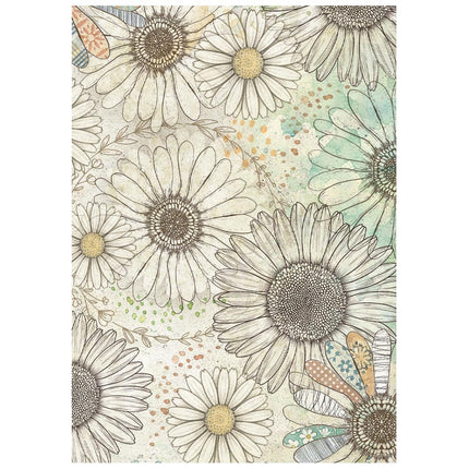 Mini Rice paper A6 8 sheets Daisy Art